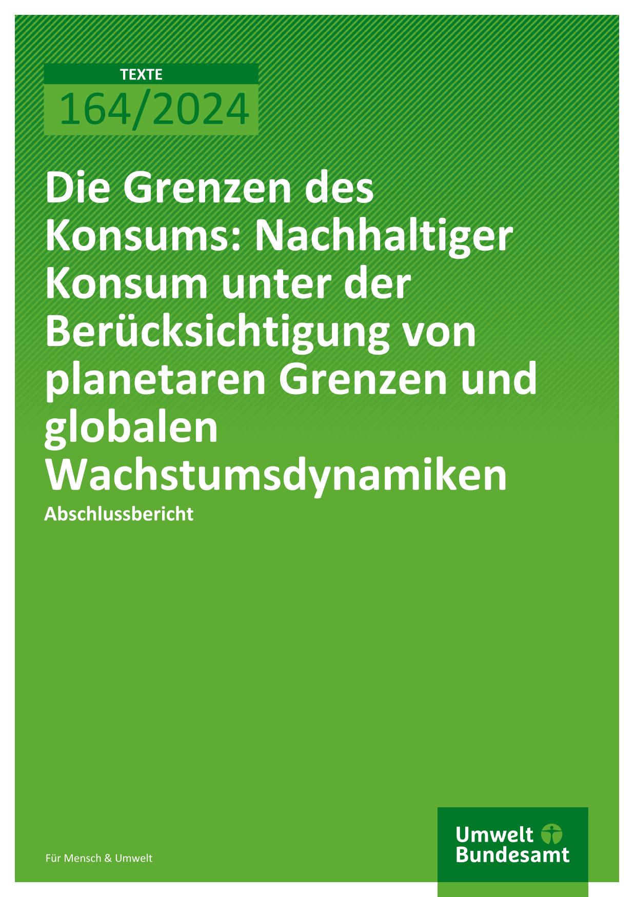 Cover Die Grenzen des Konsums Cover Die Grenzen des Konsums