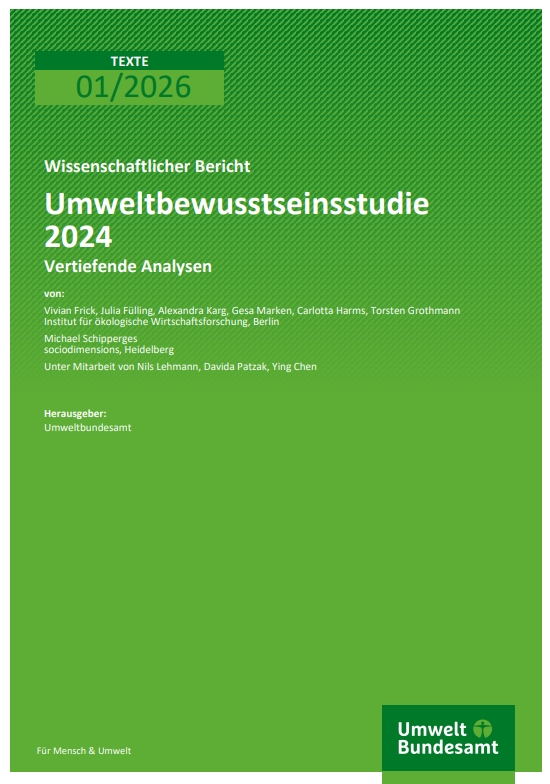 Cover Umweltbewusstseinsstudie 2024 Vertiefende Analysen