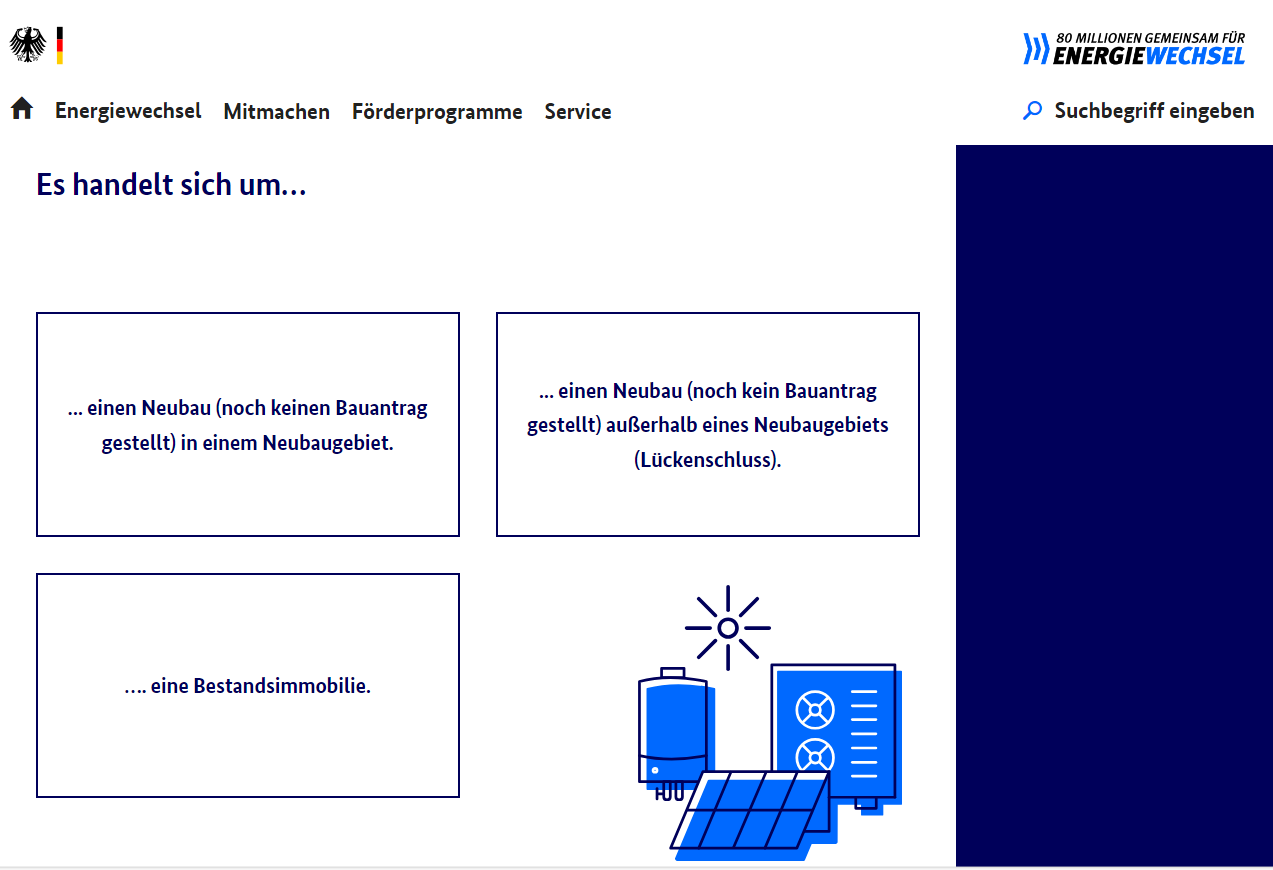 Heizungswegweiser Screenshot Heizungswegweiser