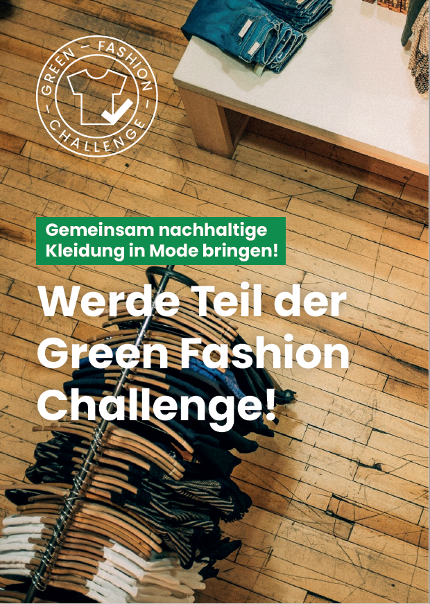 Werde Teil der Green Fashion Challenge. Jetzt App über Webseite herunterladen.