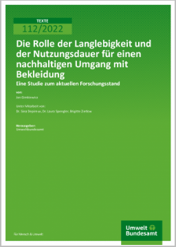Cover "Rolle der Langlebigkeit für Bekleidung" Cover "Rolle der Langlebigkeit für Bekleidung"