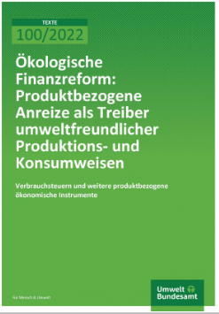Cover Ökologische Finanzreform Cover Ökologische Finanzreform