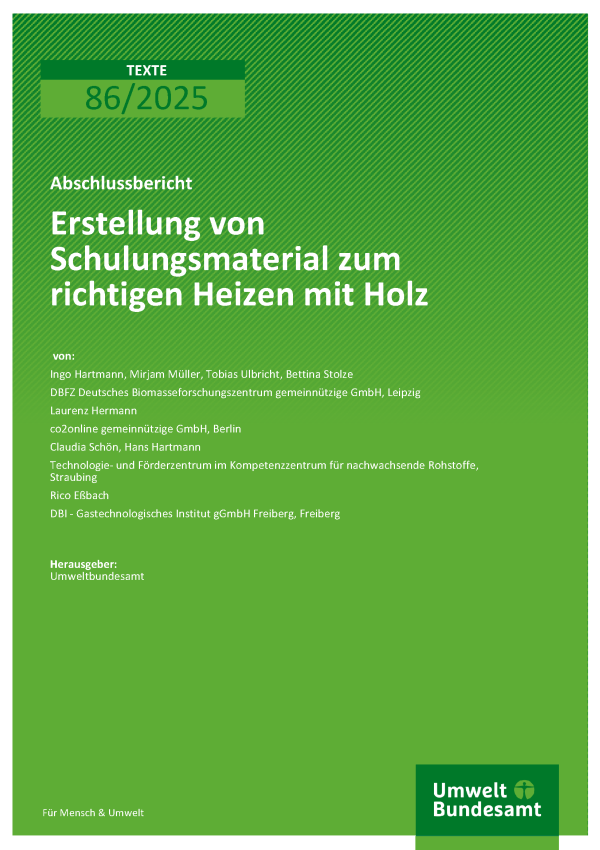 Cover Erstellung von Schulungsmaterial zum richtigen Heizen mit Holz