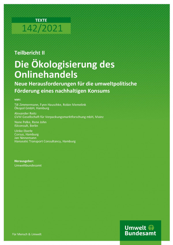Die Ökologisierung des Onlinehandels Die Ökologisierung des Onlinehandels