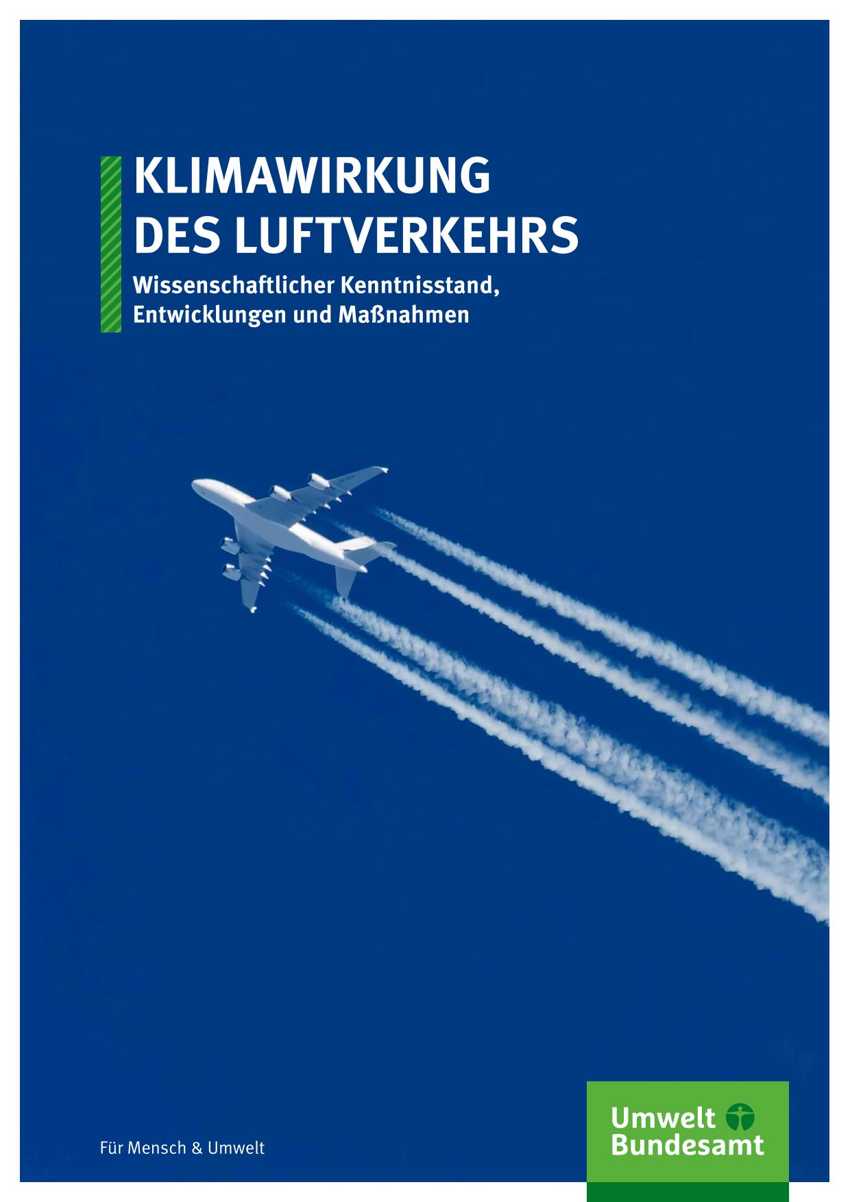Cover Klimawirkung des Luftverkehrs Cover Klimawirkung des Luftverkehrs