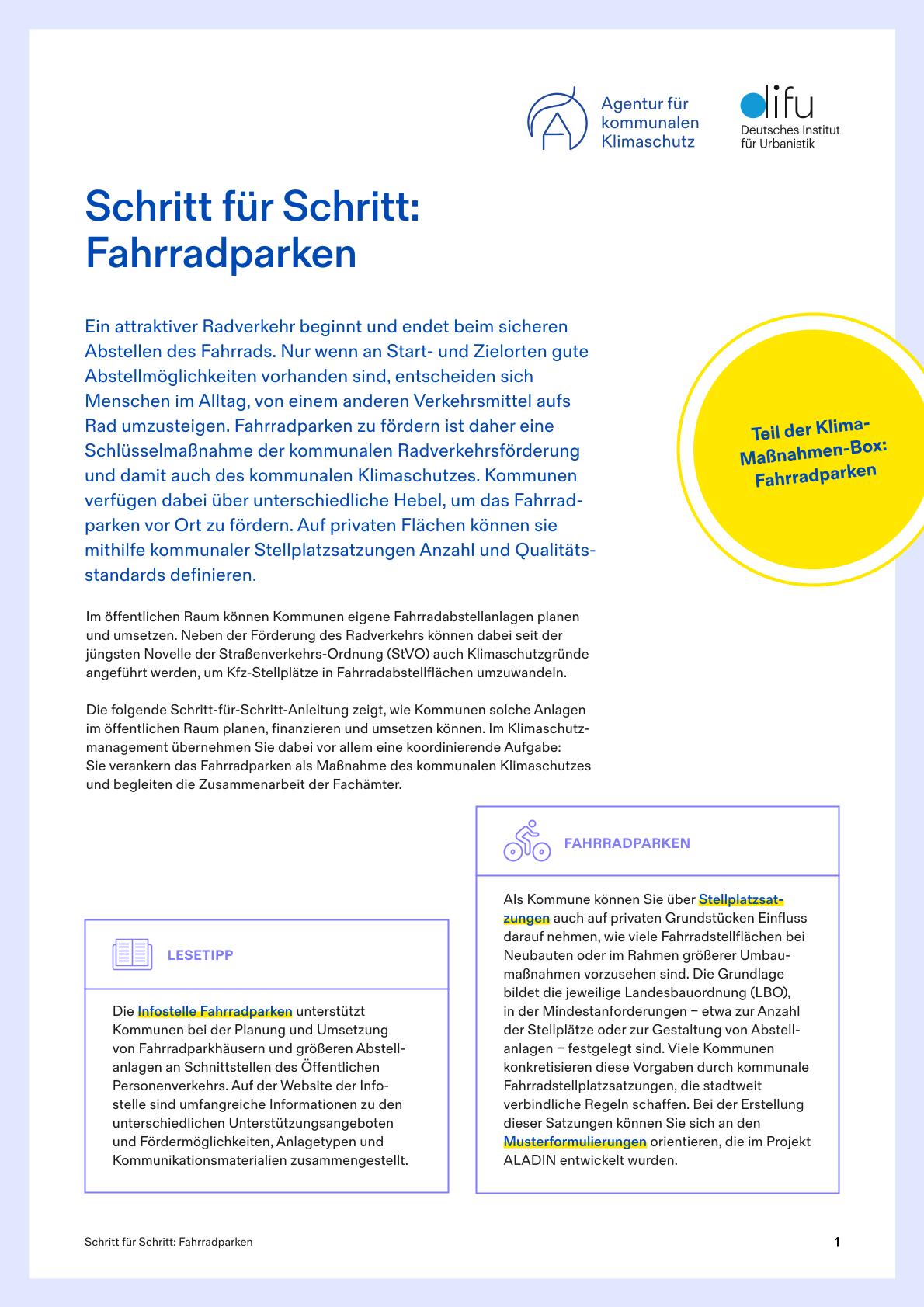 Cover Agentur für kommunalen Klimaschutz
