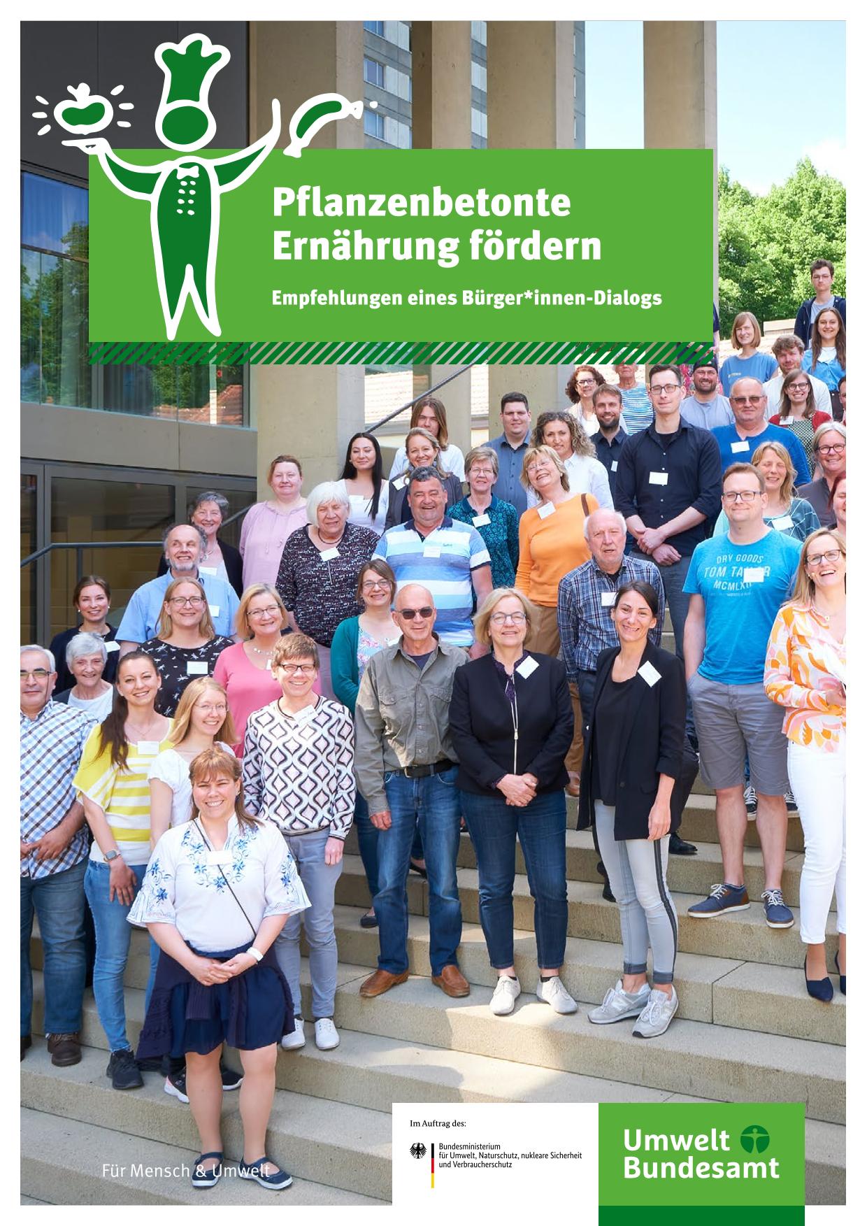 Cover Pflanzenbetonte Ernährung fördern – Empfehlungen eines Bürger*innen-Dialogs Cover Pflanzenbetonte Ernährung fördern – Empfehlungen eines Bürger*innen-Dialogs