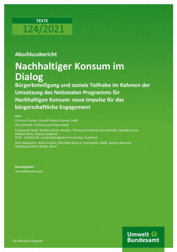 Nachhaltiger Konsum im Dialog Nachhaltiger Konsum im Dialog