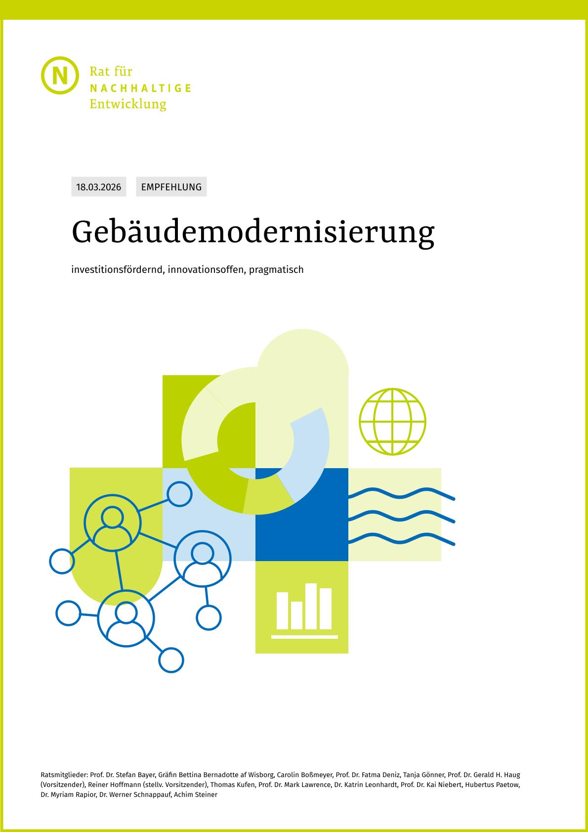 Cover Gebäudemodernisierung investitionsfördernd, innovationsoffen, pragmatisch
