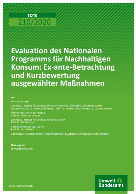 UBA Publikation Evaluation nationalen Programms UBA Publikation Evaluation nationalen Programms