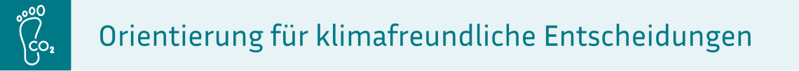 Orientierung für klimafreundliche Entscheidungen