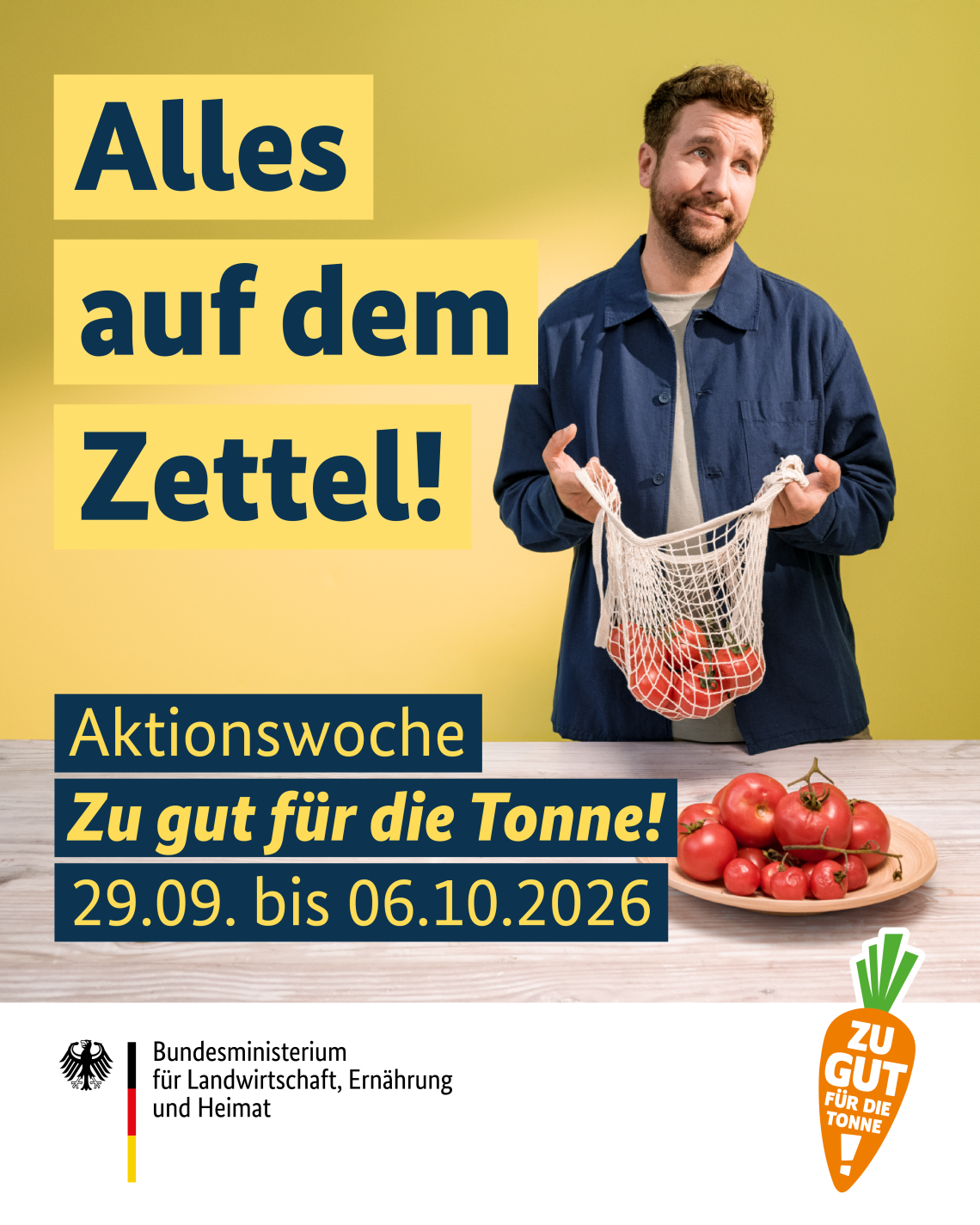 Ankündigung Aktionswoche Zu gut für die Tonne!