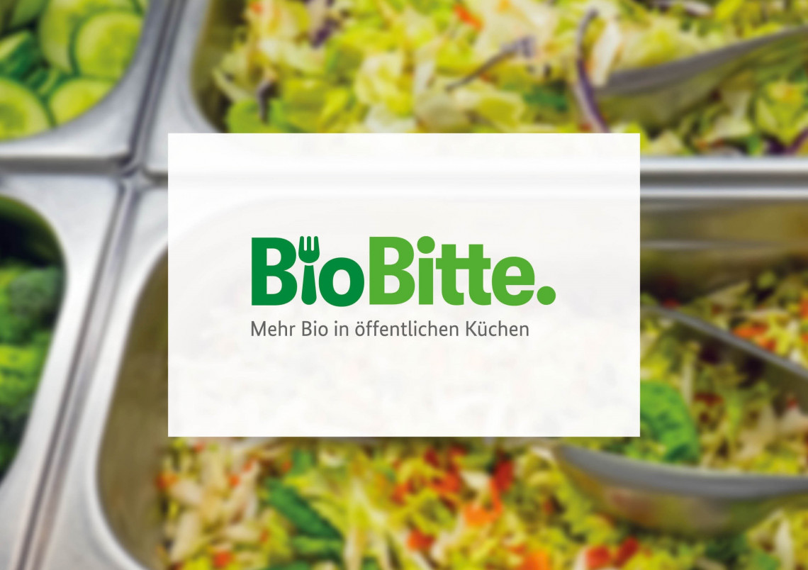BioBitte - Logo der Aktion BioBitte für mehr Bio in öffentlichen Kantinen