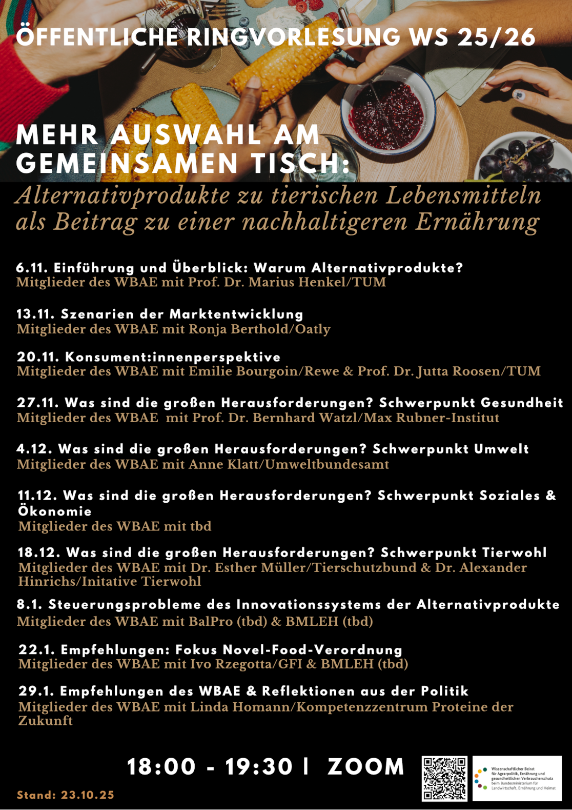 WBAE Ringvorlesung Programm