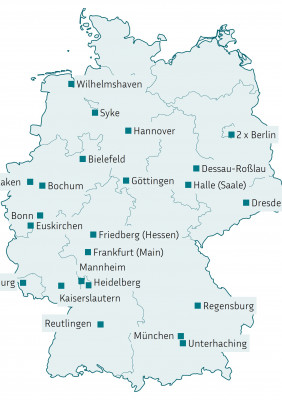 Deutschlandkarte Klimawaage-Verleihstellen
