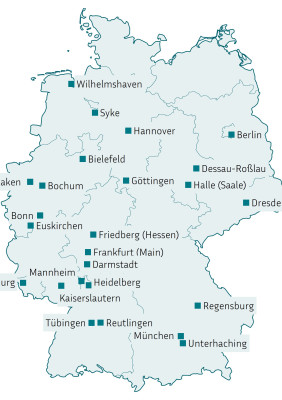 Deutschlandkarte Klimawaage-Verleihstellen