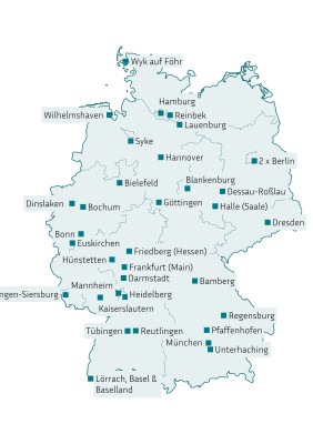 Deutschlandkarte Klimawaage-Verleihstellen