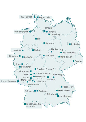 Deutschlandkarte Klimawaage-Verleihstellen