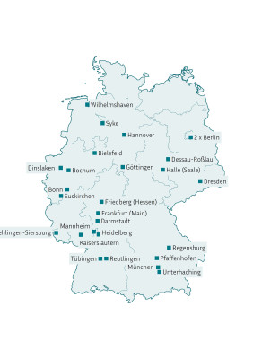 Deutschlandkarte Klimawaage-Verleihstellen