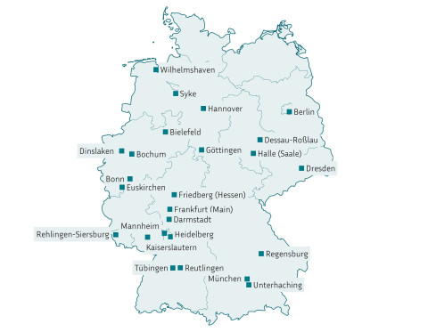 Deutschlandkarte Klimawaage-Verleihstellen