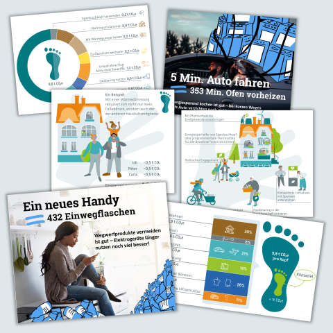 Collage von KNK-Infografiken und Sharepics