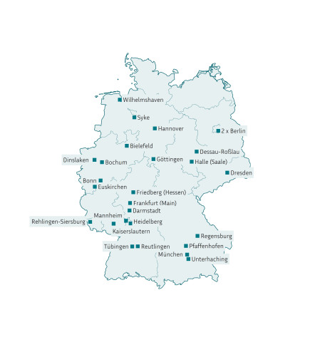 Deutschlandkarte Klimawaage-Verleihstellen