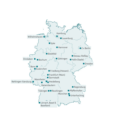 Deutschlandkarte Klimawaage-Verleihstellen